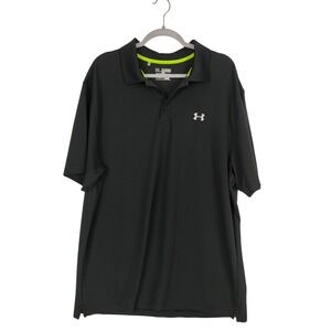 Under Armour HeatGear Loose Short Sleeve Polo Men's XXL Black Shirt